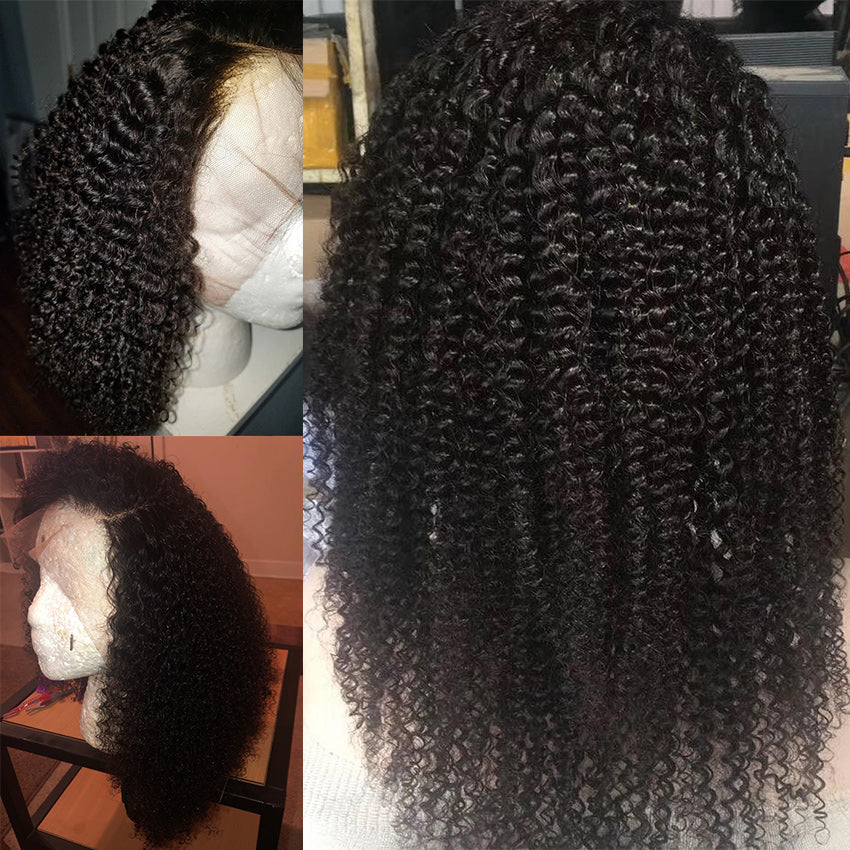 kinky curly wig real image show