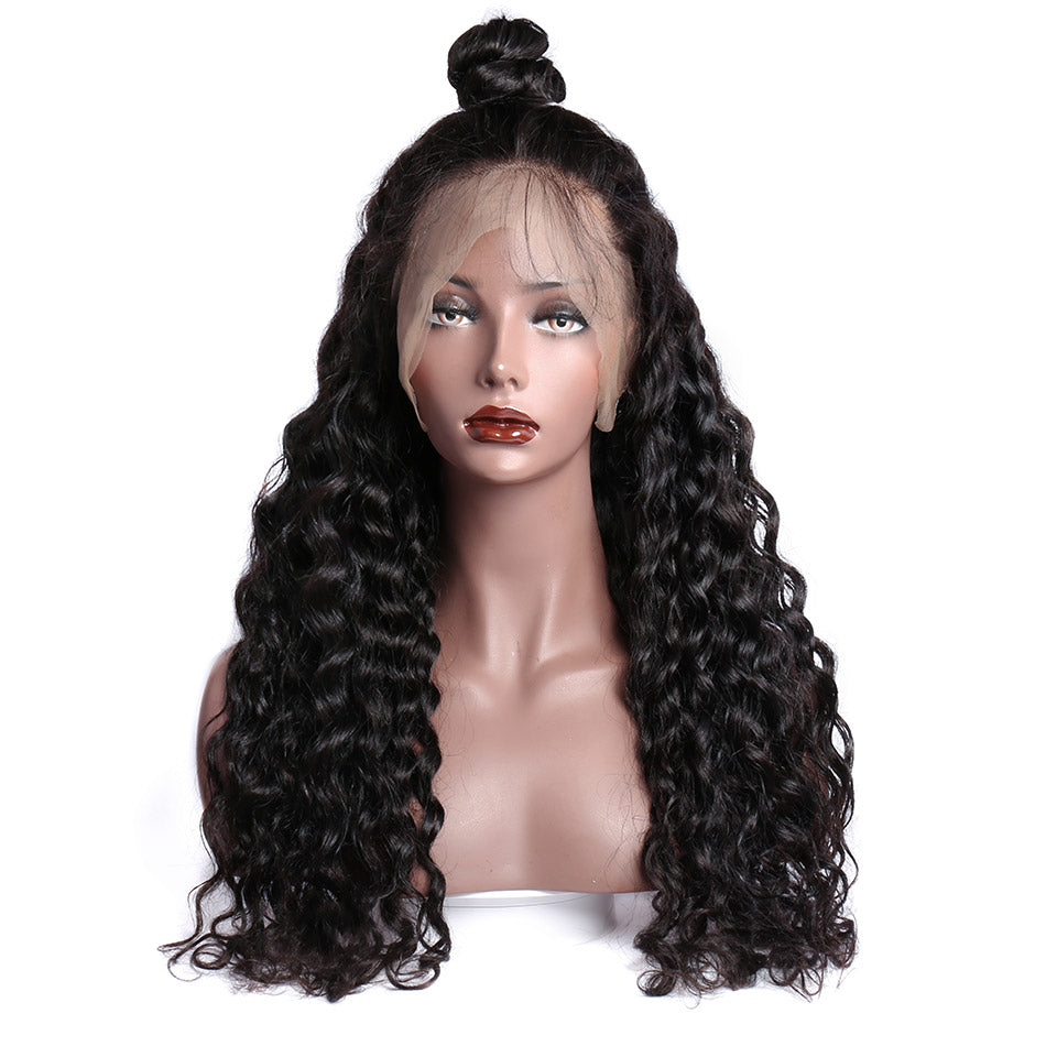 water wave human hair 360 lace wigs hair style