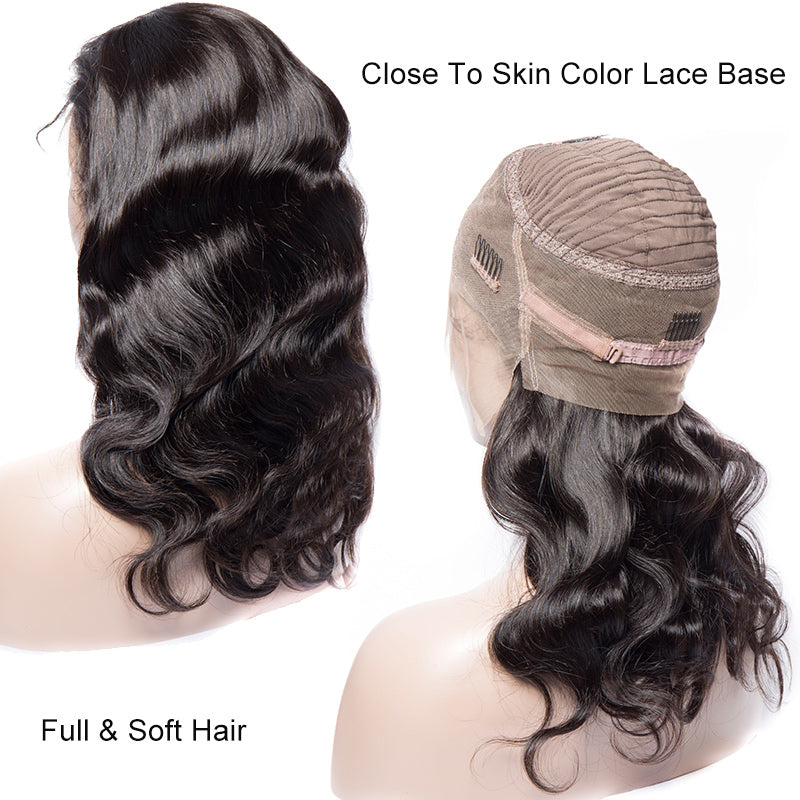 180 density body wave 360 lace wigs back image show in description