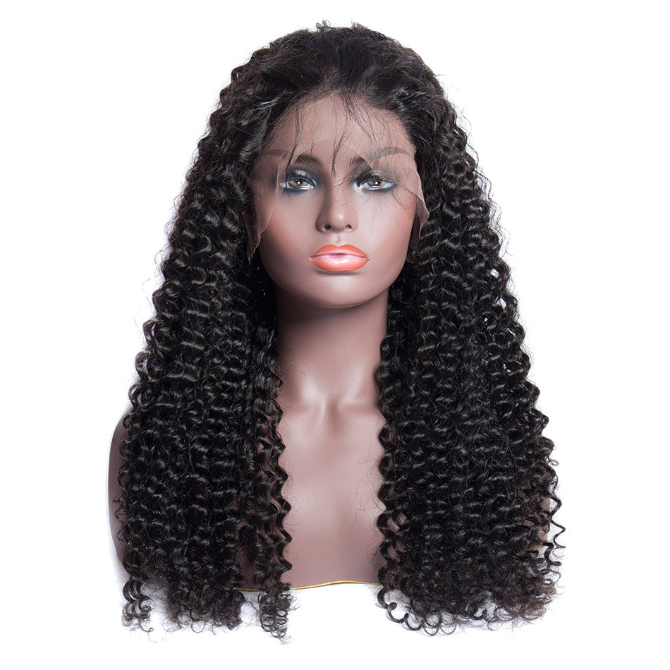 curly lace front wig 180 density image