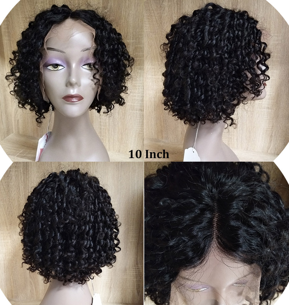 Curly bob wigs real hair pictures in description