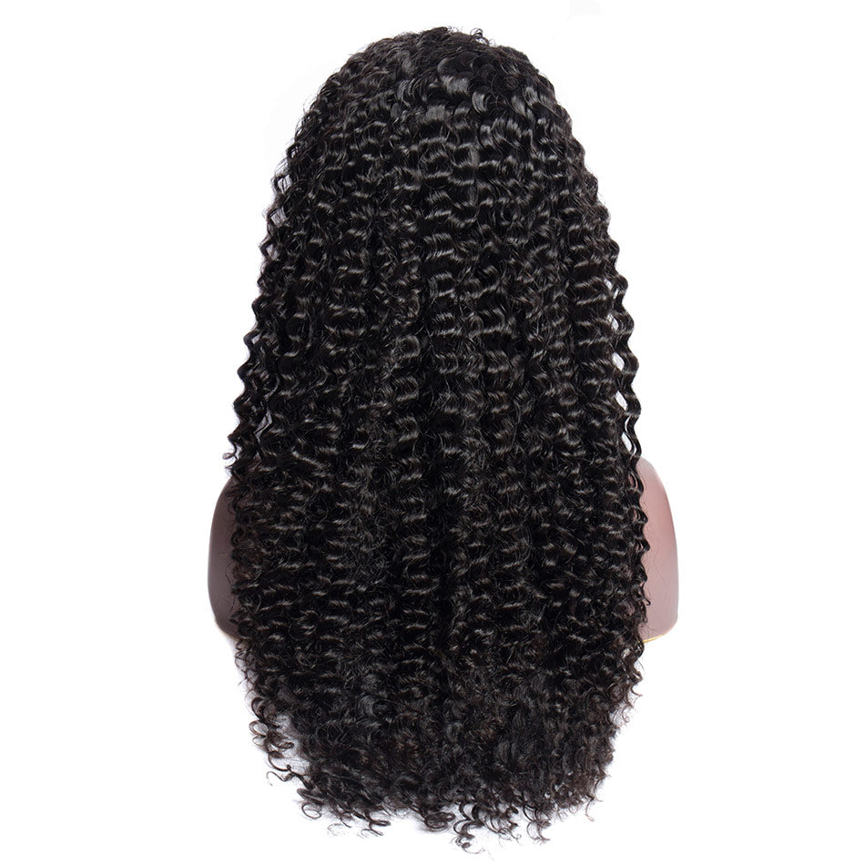 curly lace front wig 180 density cap show in description