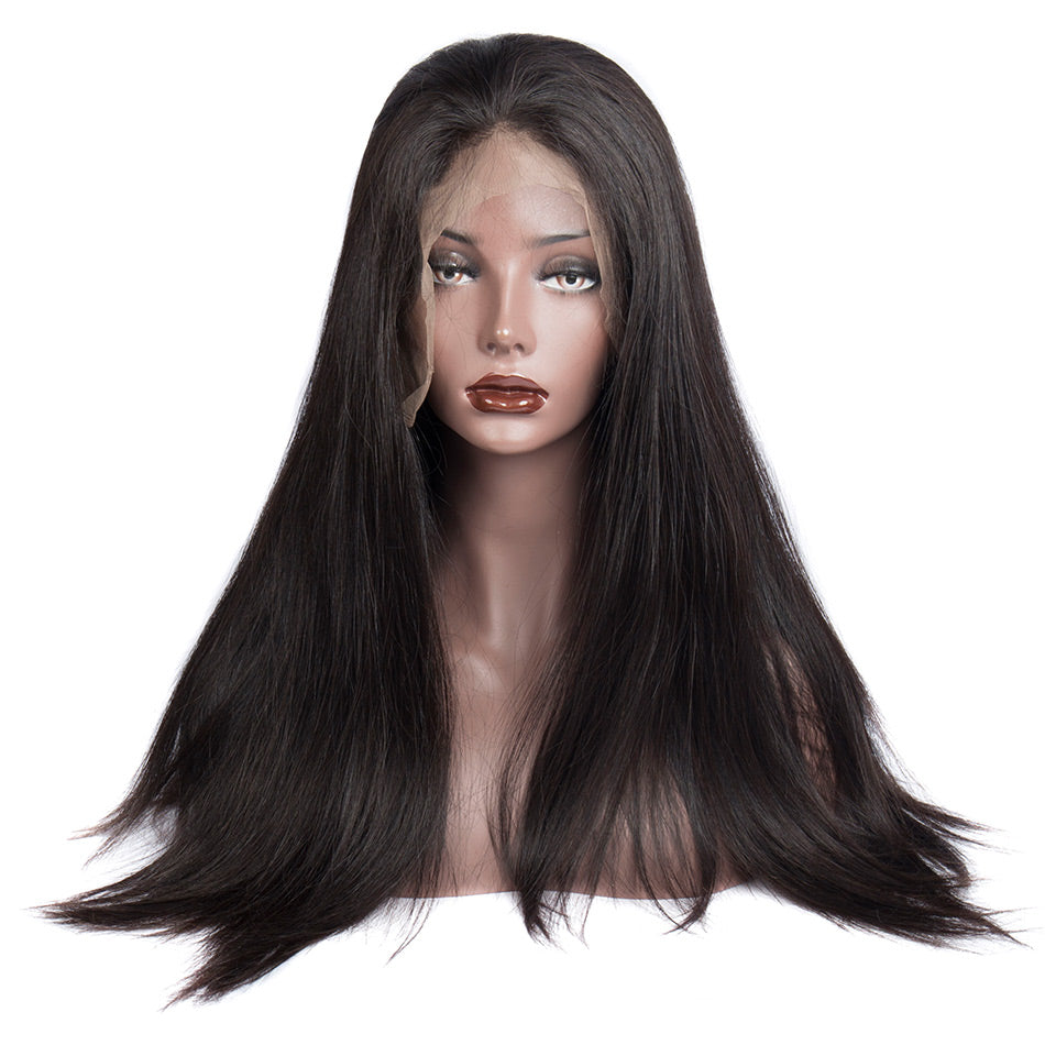 180 density straight full lace wigs front show in description