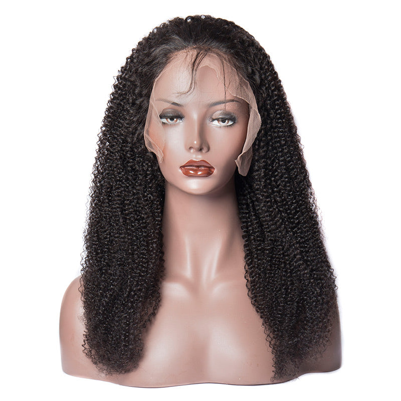 180 density kinky curly lace front wigs