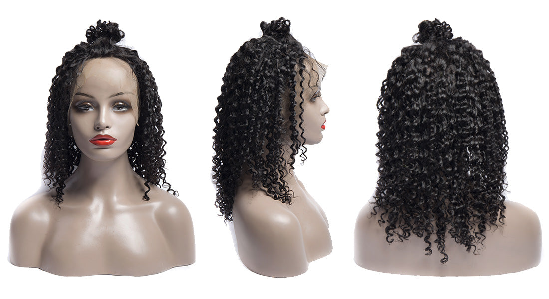 short curly lace front wigs hair style in description