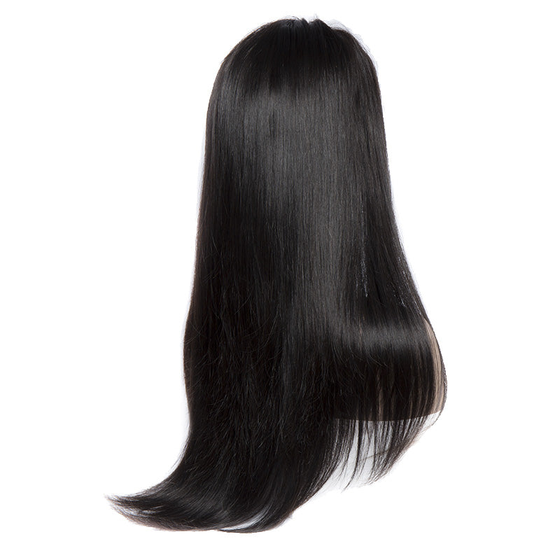 180 density straight lace front wigs back show