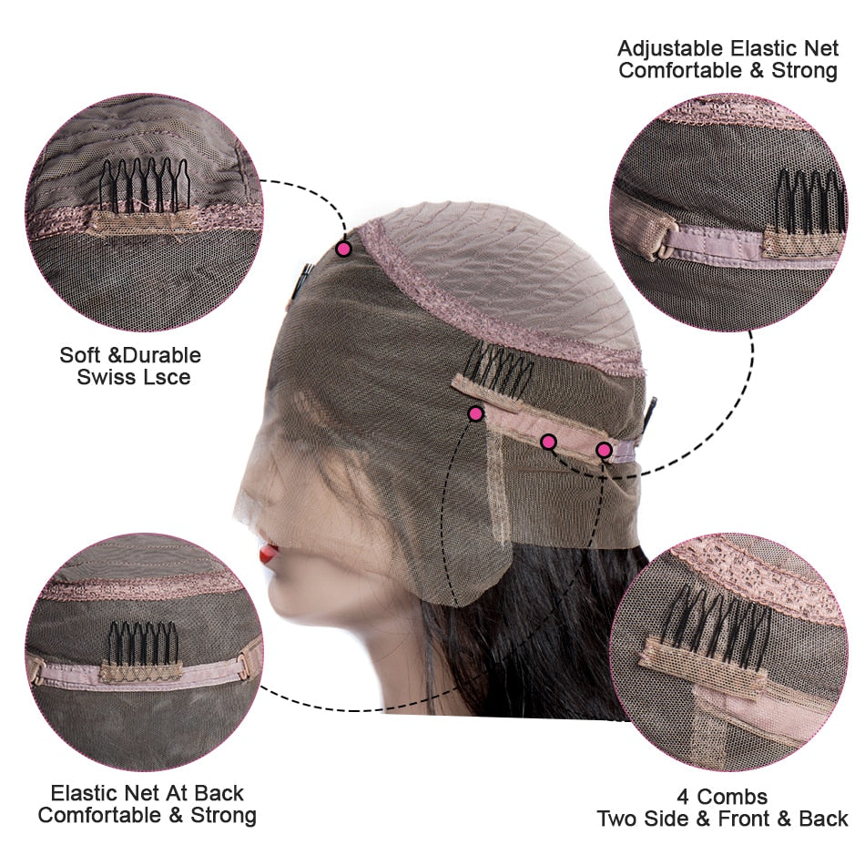 360 lace wig caps details show 