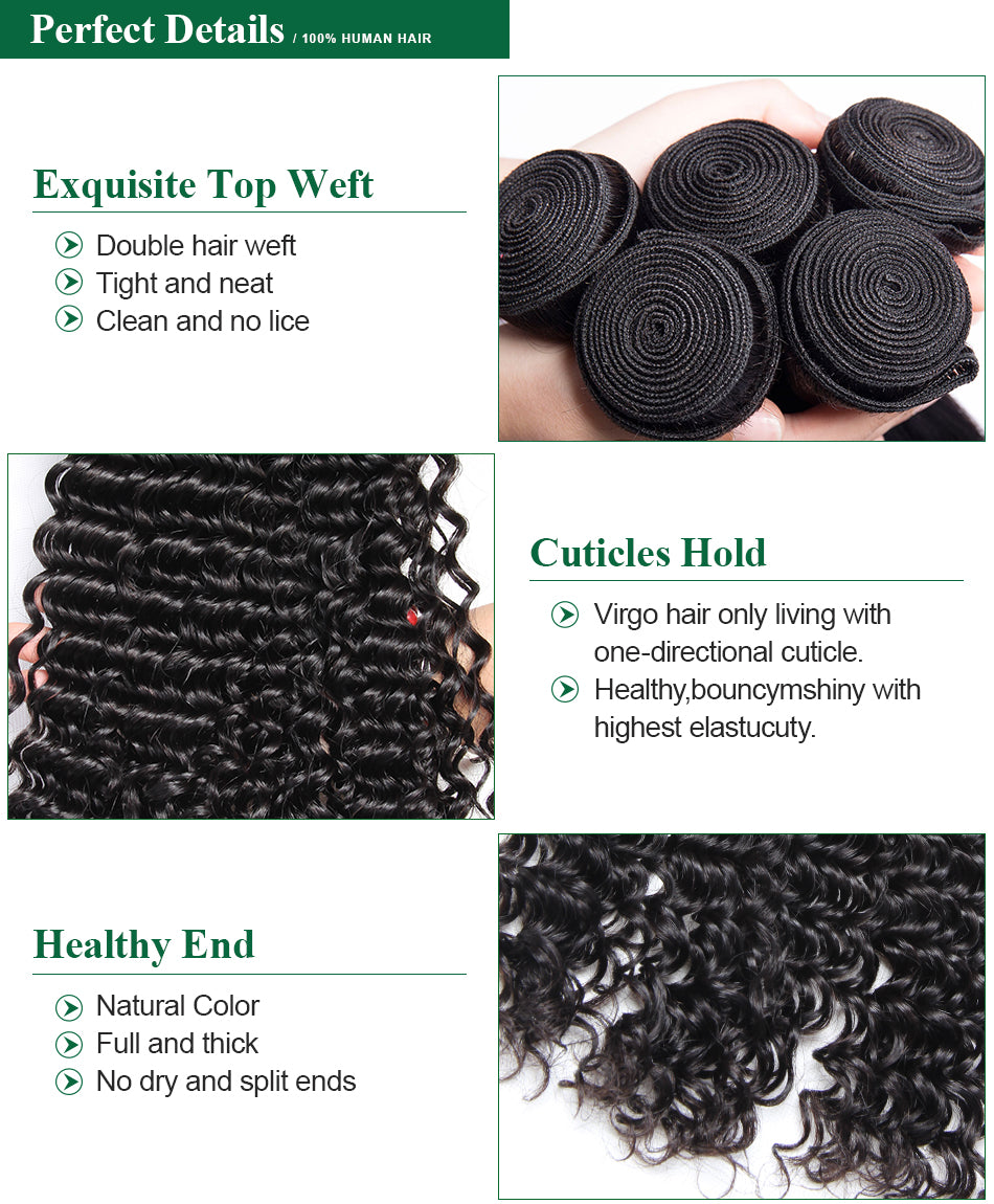 virgin remy curly hair bundles details in description