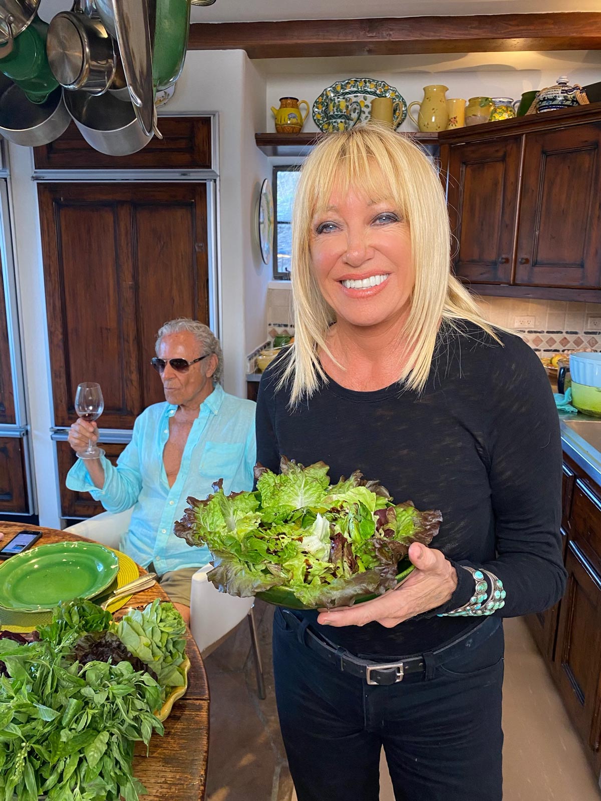 suzanne with fresh produce from the farmer's market