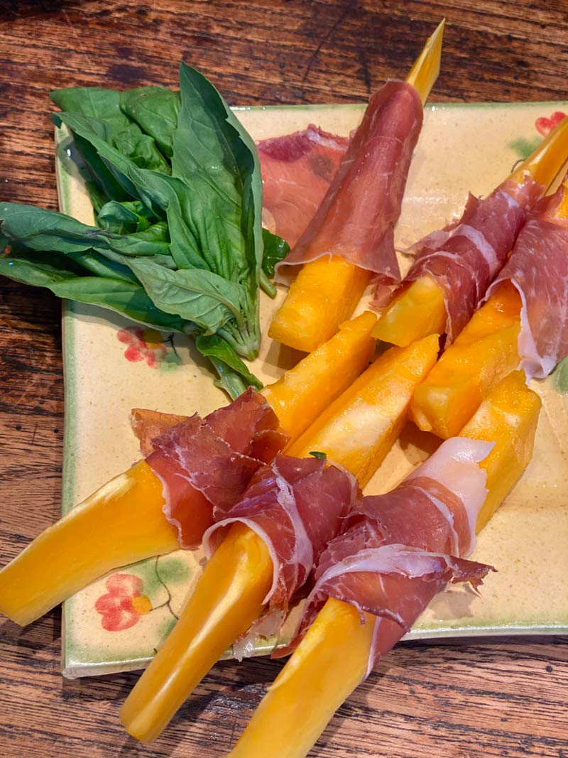 prosciutto and papaya