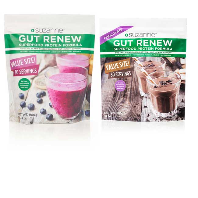 VALUE SIZE DUO - GUT RENEW Superfood Protein Formula (30 Servings Original + 30 Servings Chocolate)