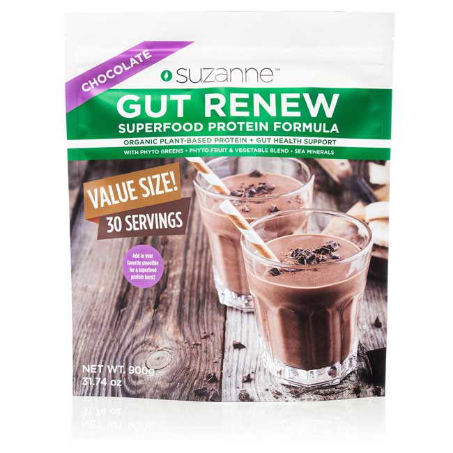 VALUE SIZE - GUT RENEW Chocolate Superfood Protein Formula (30 servings per bag)