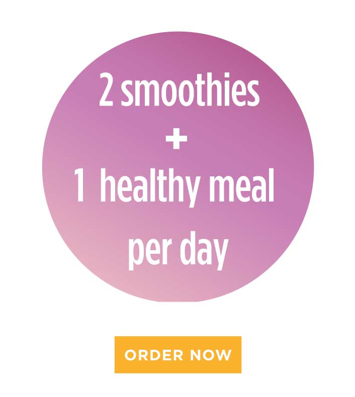 2 smoothies + 1 healthy meal per day