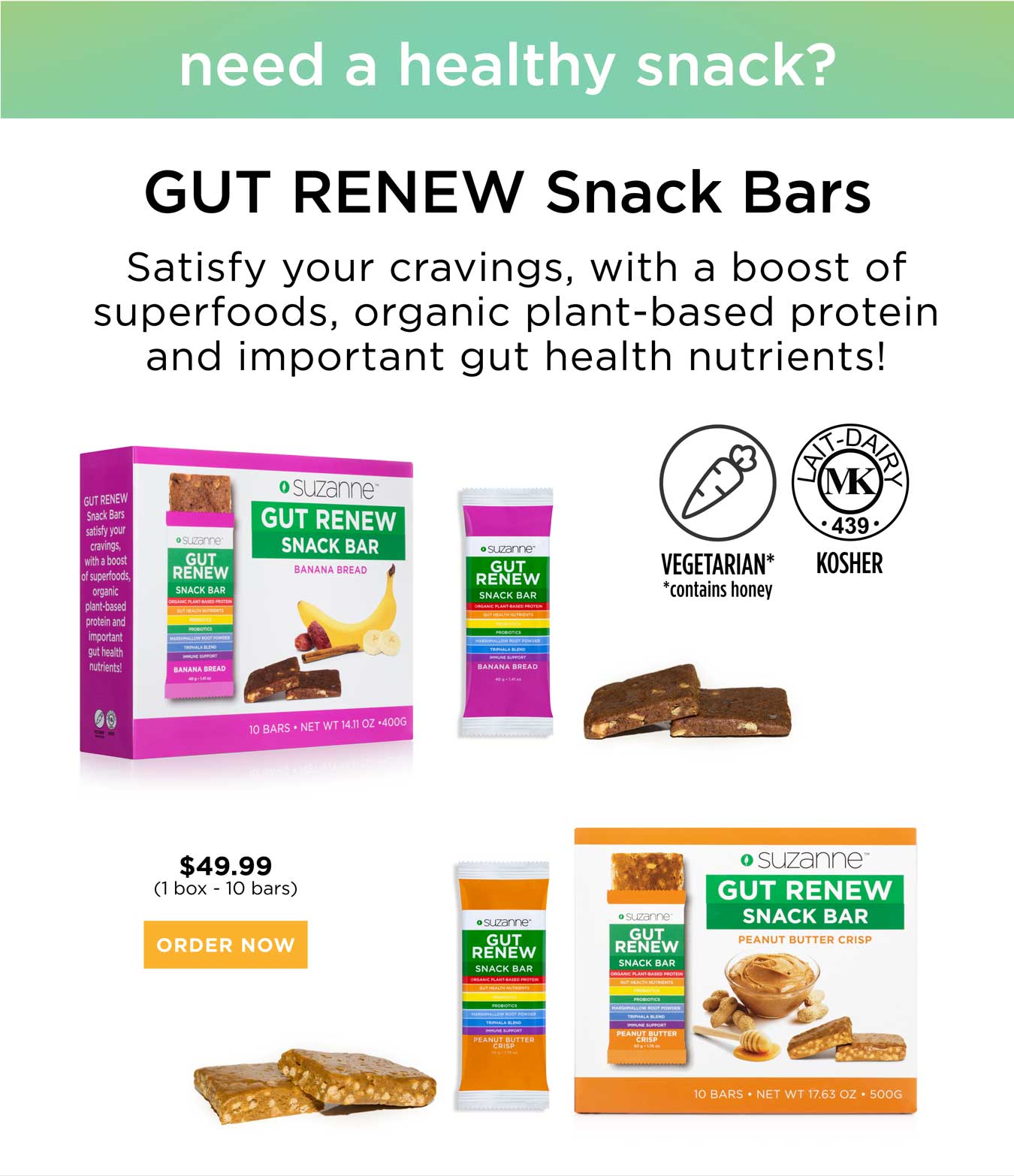 GUT RENEW Snack Bars