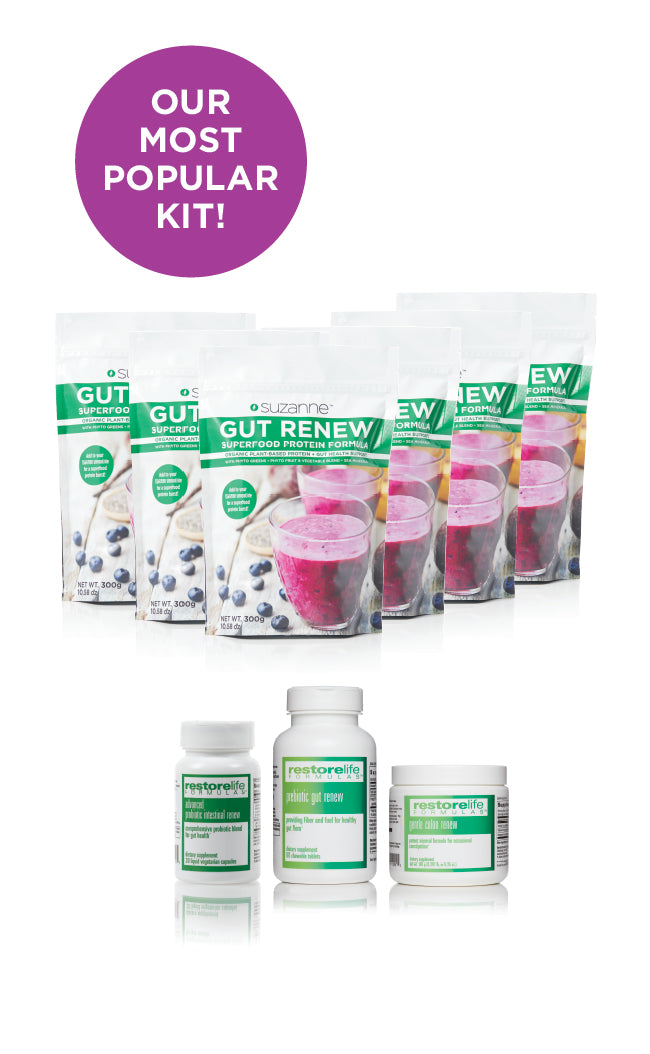 our most popular kit gut renew plus 3 supplements