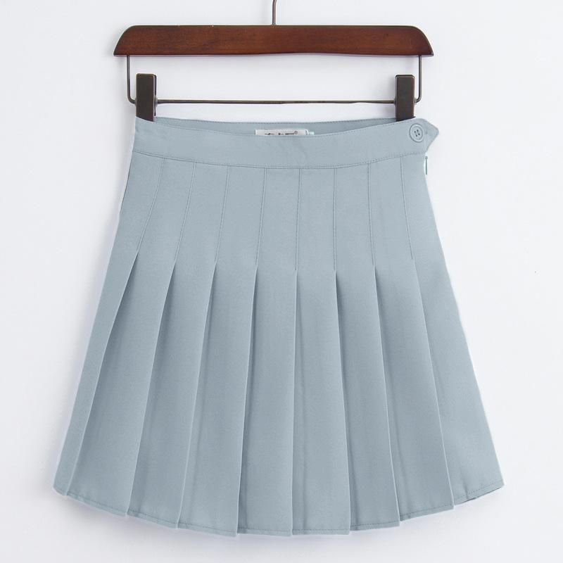 Korean Women High Waist Mini Pleated Skirt Tennis Skirt School Short S ...