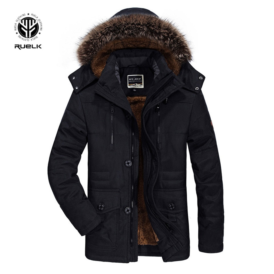 New Winter Jacket Men -15 Degree Thicken Warm Men Parkas Hooded Fleece ...