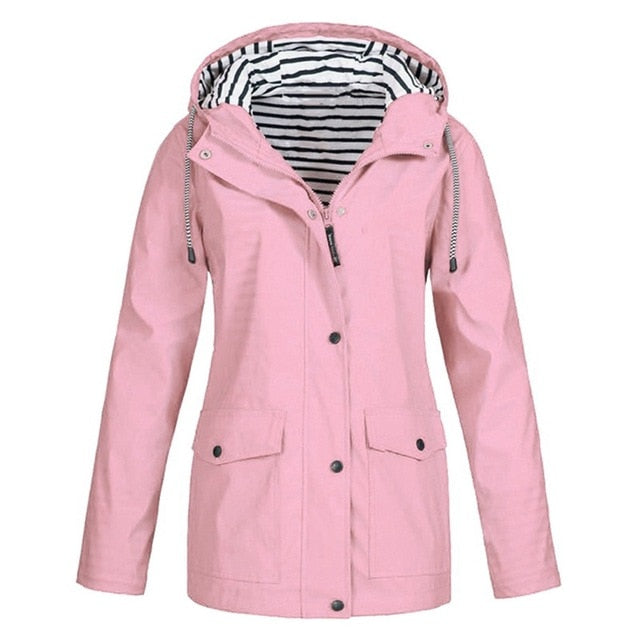 Casual Spring Autumn Hiking Jackets Women Rain Jacker Outdoor Rain Coa ...