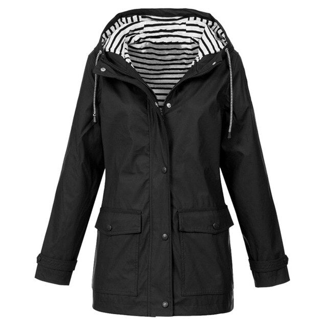 Casual Spring Autumn Hiking Jackets Women Rain Jacker Outdoor Rain Coa ...