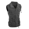 Vest Male 2017 Men&#39;s Winter Military Tooling Vests Multi-Pockets Zipper Casual Vest Outdoors Leisure Loose Army Waistcoats