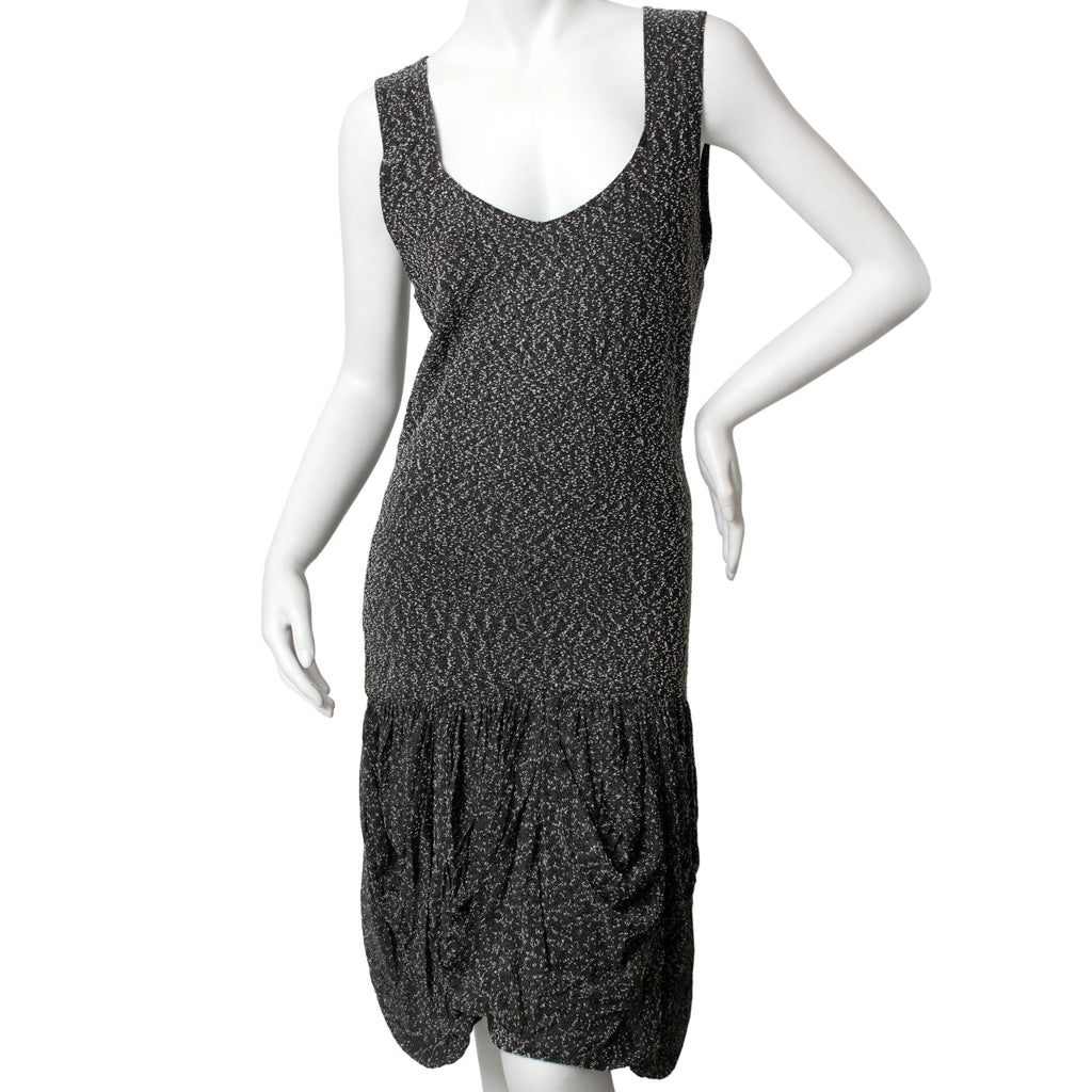 black knit tank dress