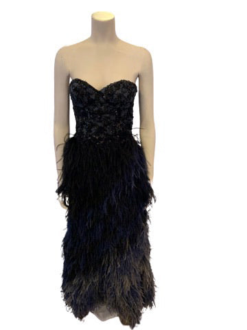 vintage feather dress