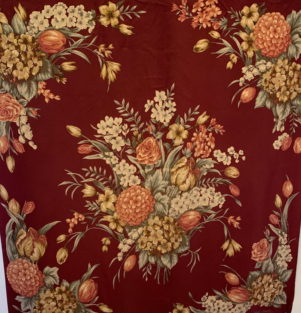 ralph lauren floral silk scarf