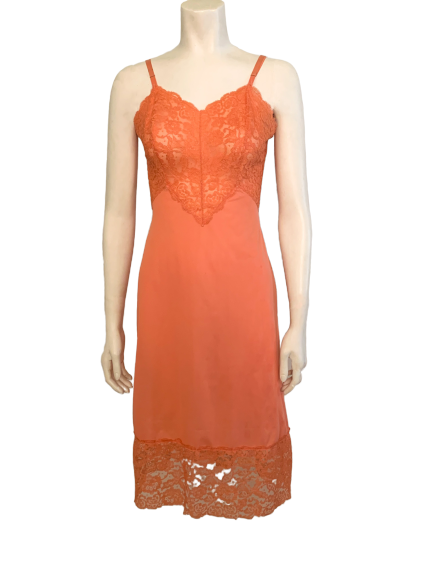 red lace slip dress
