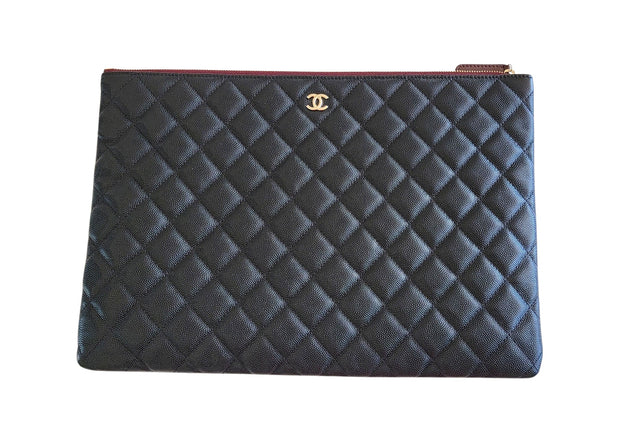 Chanel Medium Caviar pebble gray easy flap crossbody bag with gun metal  hardware