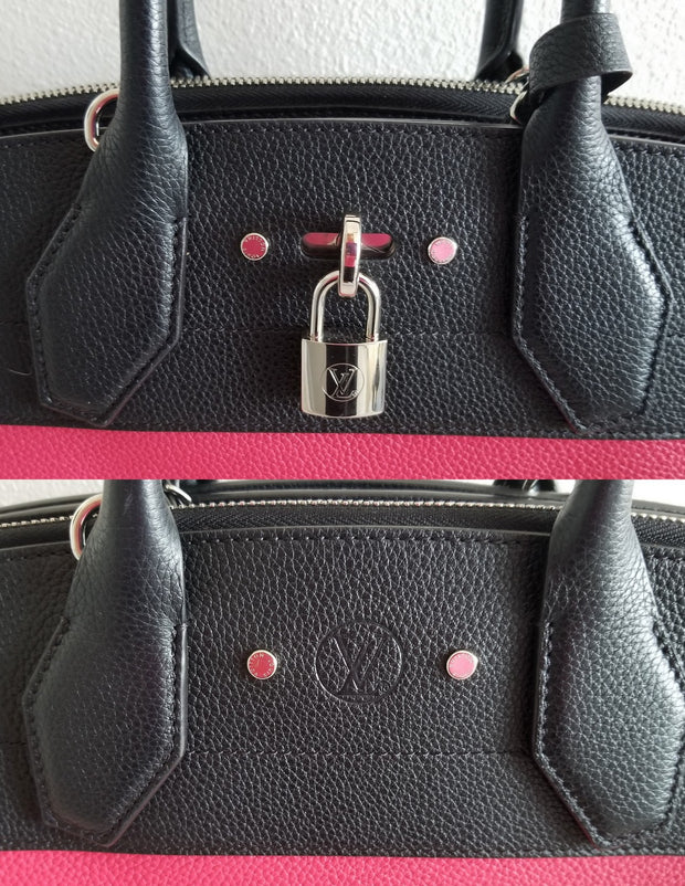 Louis Vuitton Grey Denim Epi Leather City Steamer MM Bag For Sale
