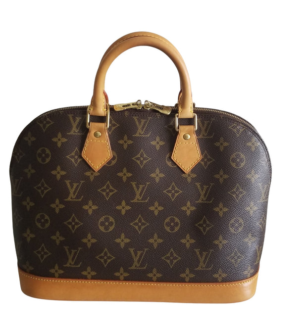 Louis Vuitton Alma BB Denim Monogram Check Blue/Red in Denim Canvas/Cowhide  Leather with Gold-tone - US