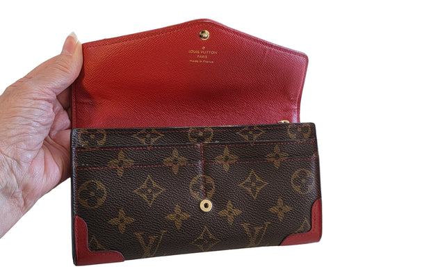 Louis Vuitton Reverse Monogram Slim Pochette Credit Card Holder Pouch Zipper  New