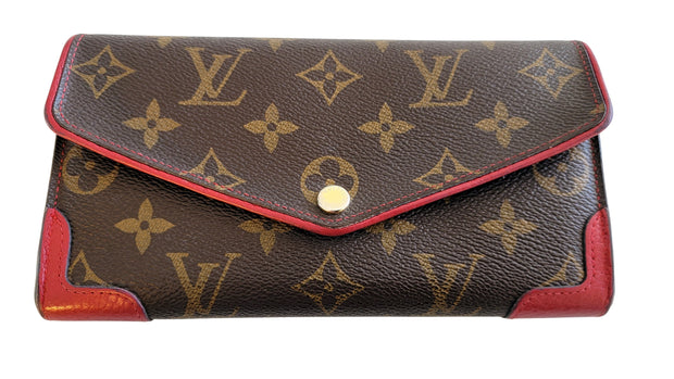 LOUIS VUITTON LV Red Patent Leather Compact “Sarah” Wallet