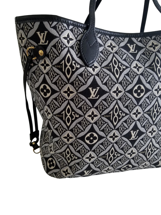 Louis Vuitton Neverfull MM Damier Azur Tote Shoulder Bag –