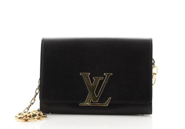 Louis Vuitton Red Calfskin Leather Chain Louise GM Bag Louis Vuitton