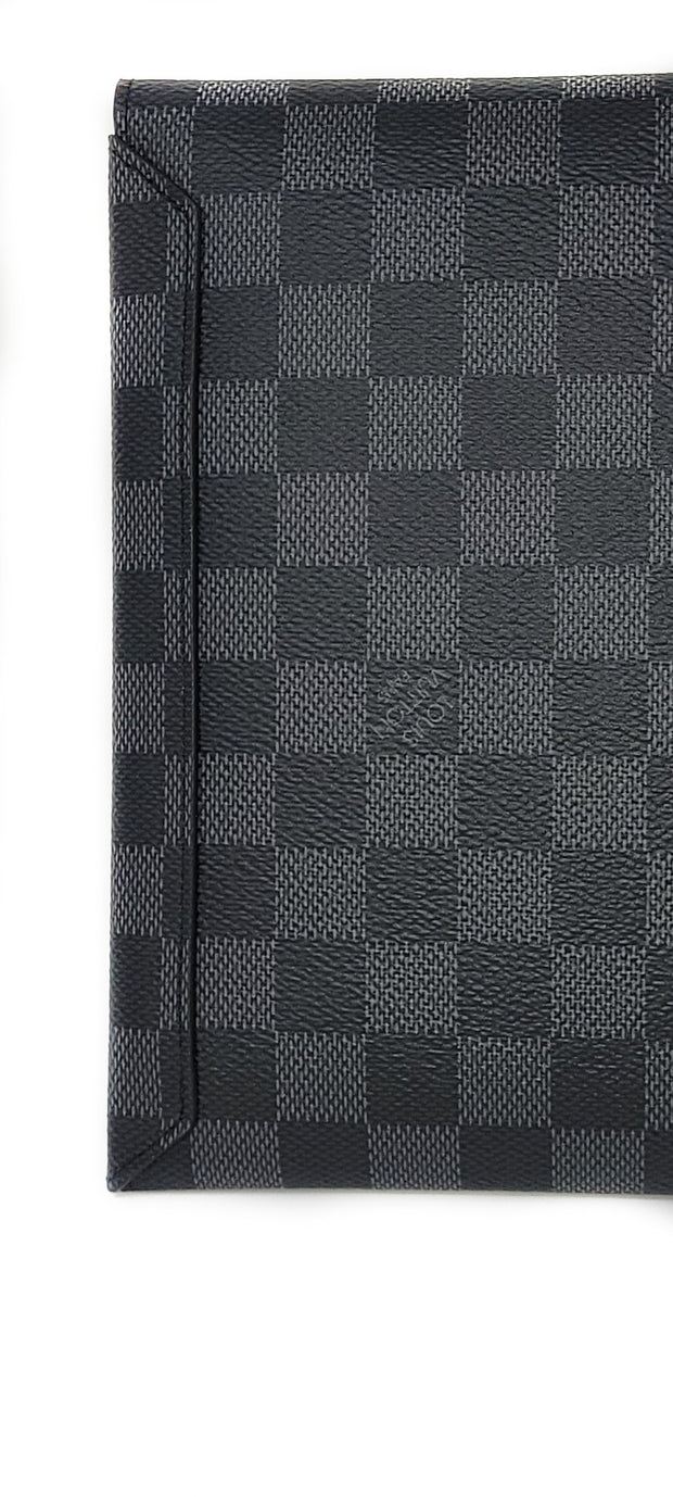Louis Vuitton Zip Around Damier GM Graphite Coated Canvas Wallet