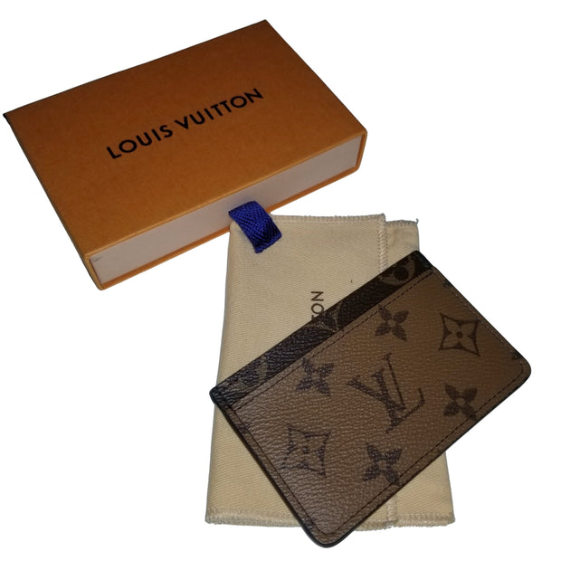 LV Flat Card Holder in Reverse Monogram Canvas