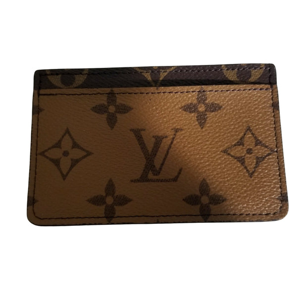 Louis Vuitton Womens Monogram Coated Canvas Porte Cartes Credit Pressi -  Shop Linda's Stuff