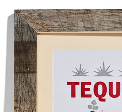 Tequila Print Framed with a Barrel