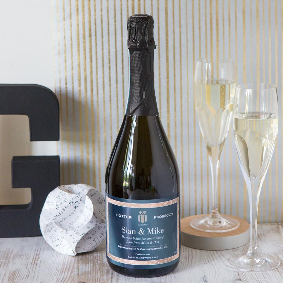 Dust & Things personalised prosecco house warming gift