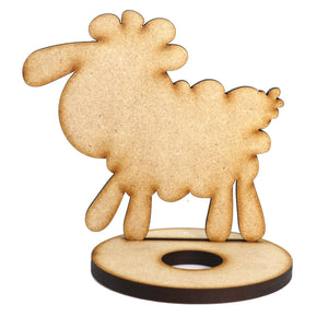 Wooden MDF Easter Farm Animal Sheep Craft Creme Egg Holder Stand Perfect Easter