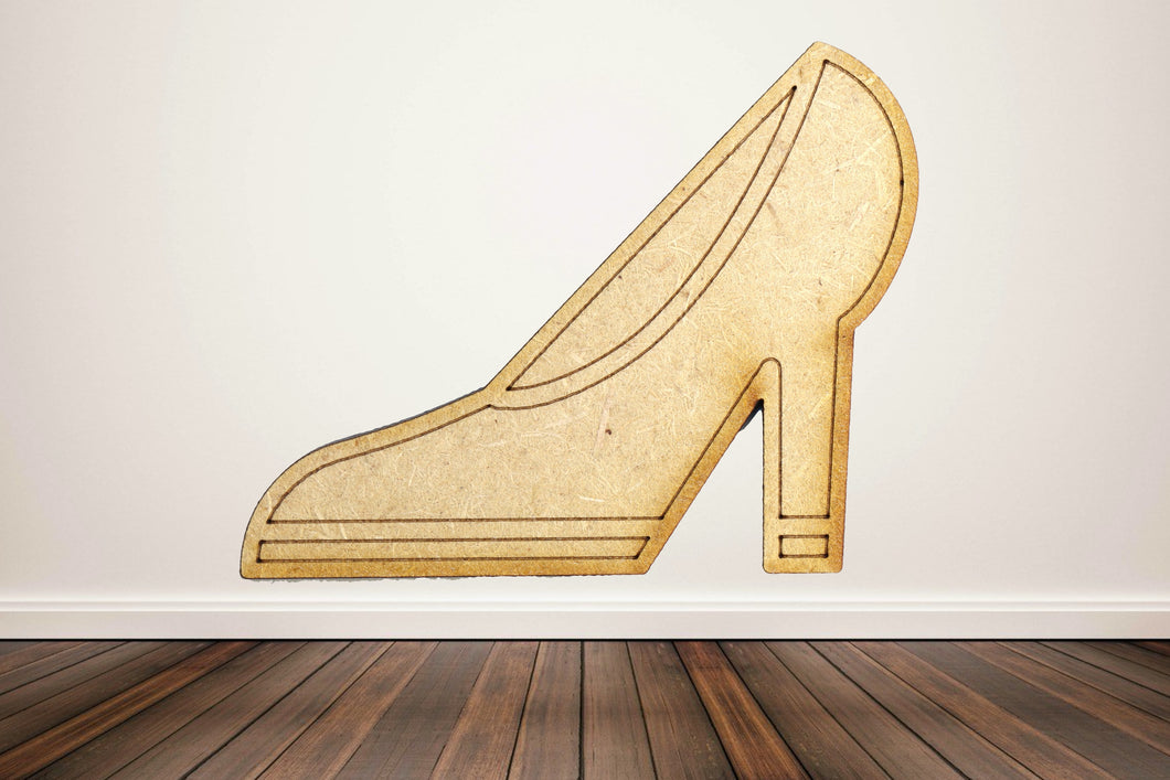 Wooden MDF Occassion High Heel Shoe Wall Art Shape XL Blank Wedding Craft Shapes
