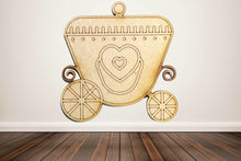 Load image into Gallery viewer, Wooden MDF Occassion Carriage Wall Art Shape XL Blank Wedding Craft Shapes