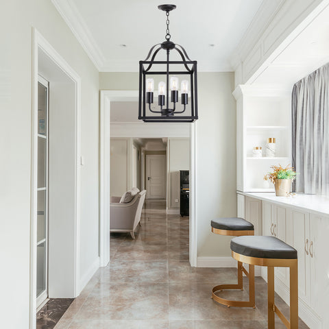 black farmhouse foyer lighting