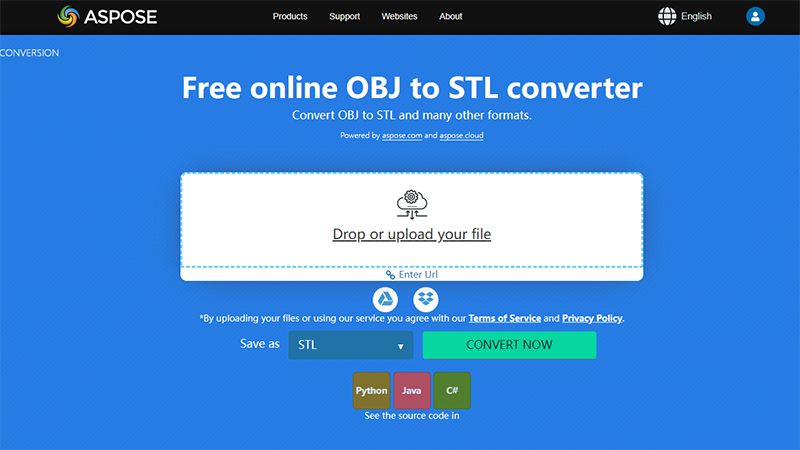 online tool to convert .obj to .stl