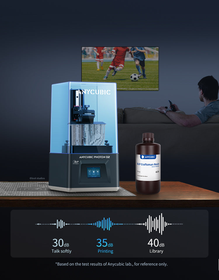 Imprimante 3D en Résine ANYCUBIC Photon D2, Imprimante 3D DLP avec Haute  Précision, Impression Ultra-silencieuse et…