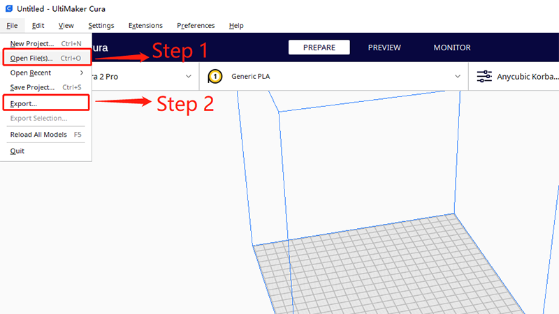 Cura slicer turns obj file into stl