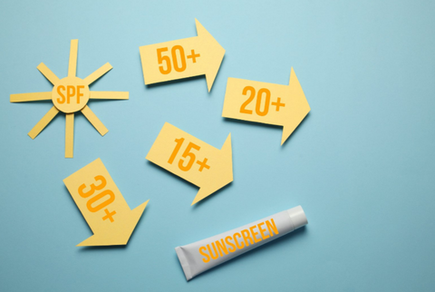 SPF, SPF 15, SPF30, SPF50, Sunscreen tube