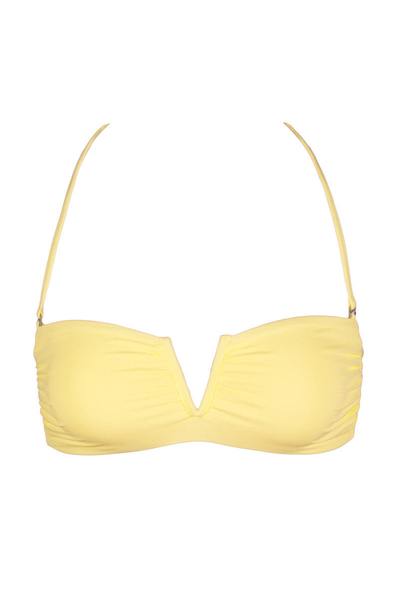 Willow V-Wire Sweetheart Bikini Top - Soft Yellow