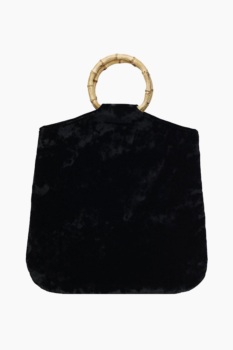 Image of Hudson Velvet Tote - Black